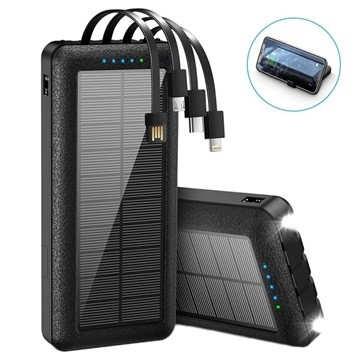 10000mAh тип-C банк солнечной энергии заряжателя солнечного заряжателя телефона располагаясь лагерем портативный с Kickstand
