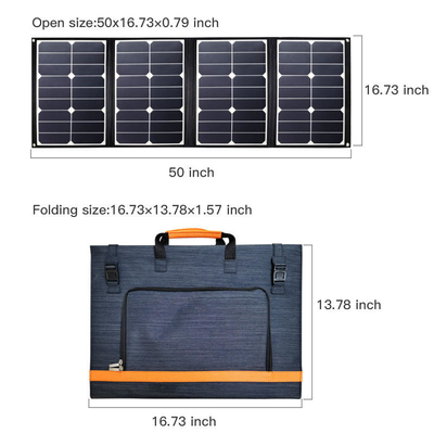 Заряжатель панели солнечных батарей 80w PVDF портативный складной с выходом DC и USB