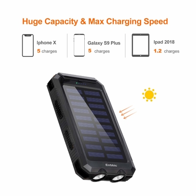 Заряжатель 20000mah пакета банка силы универсалии ODM резервный солнечный приведенный в действие