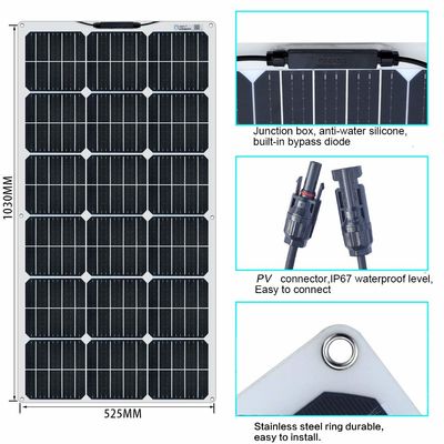 Monocrystalline гибкая аморфическая панель солнечных батарей 100W 12V 400W 40A