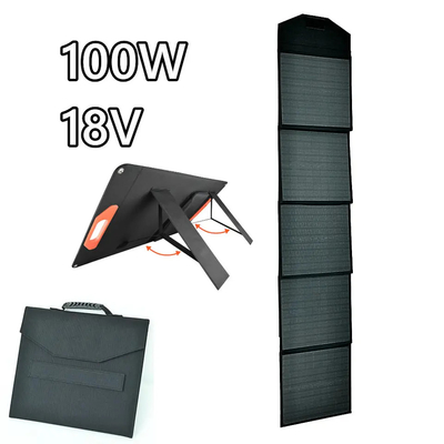 Панель фотоэлемента панели солнечных батарей 100W 18v гибкой 5 створки складная для домашнее на открытом воздухе