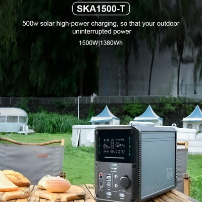 электростанция иона 1500W перезаряжаемые Li для хранения на открытом воздухе перемещения аварийного